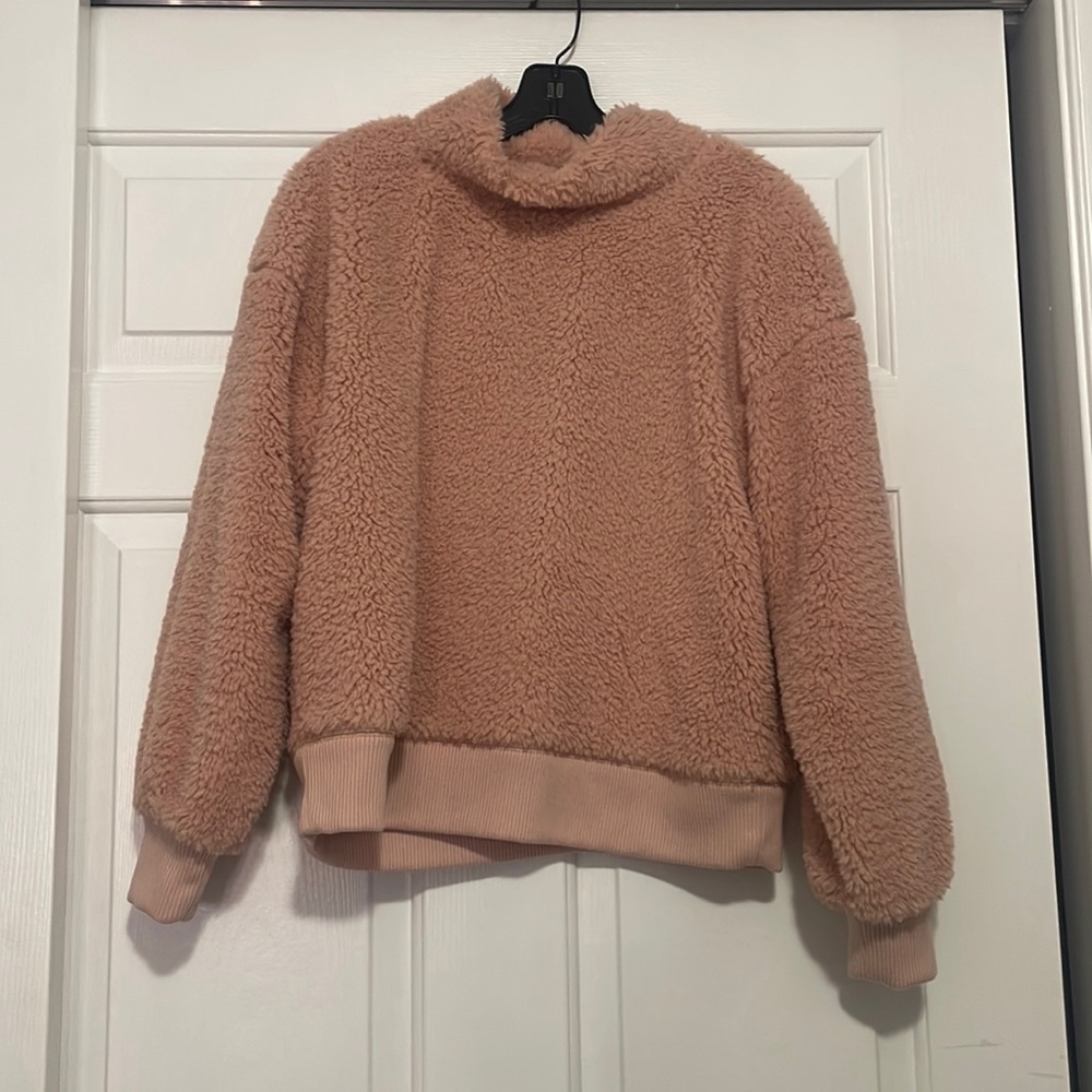 Gap pink fuzzy sweater